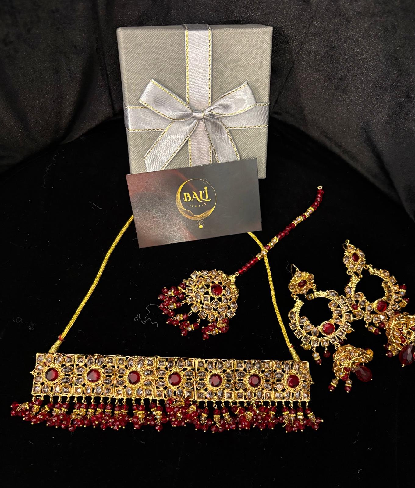 Red and Gold Bridal Set